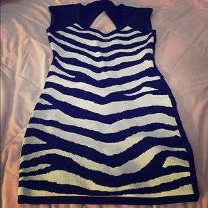 Forever 21 bandage zebra dress